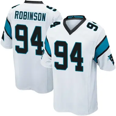 A'Shawn Robinson Men's Game White Carolina Panthers Jersey