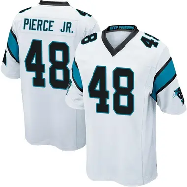 Chris Pierce Jr. Men's Game White Carolina Panthers Jersey