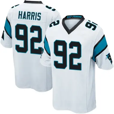 Jonathan Harris Men's Game White Carolina Panthers Jersey