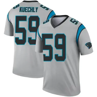 Luke Kuechly Men's Legend Carolina Panthers Inverted Silver Jersey