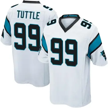 Shy Tuttle Men's Game White Carolina Panthers Jersey