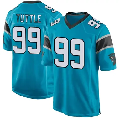 Shy Tuttle Youth Game Blue Carolina Panthers Alternate Jersey