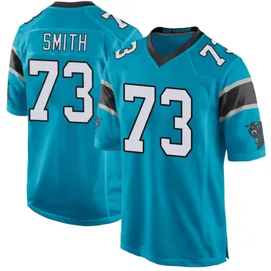 Tyler Smith Men's Game Blue Carolina Panthers Alternate Jersey