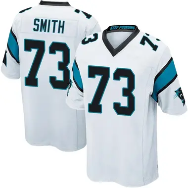 Tyler Smith Men's Game White Carolina Panthers Jersey