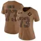 Tyler Smith Women's Limited Brown Carolina Panthers 2023 Salute To Service Jersey